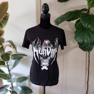 Kuromi Metal Font Boyfriend Fit T-Shirt